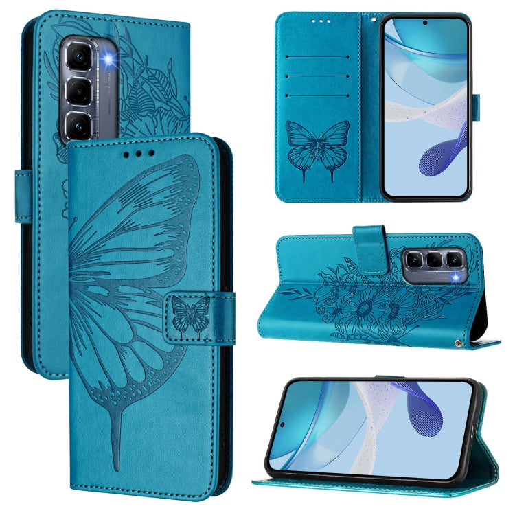Embossed Butterfly Leather Phone Case, For Infinix GT 30 Pro, For Infinix Note 50s, For Infinix Hot 50 Pro+ 4G, For Infinix Smart 8 Plus / Smart 8 Pro, For Infinix GT 20 Pro, For Infinix Note 40 Pro 4G