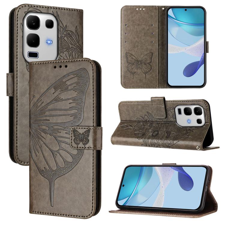 Embossed Butterfly Leather Phone Case, For Infinix GT 30 Pro, For Infinix Note 50s, For Infinix Hot 50 Pro+ 4G, For Infinix Smart 8 Plus / Smart 8 Pro, For Infinix GT 20 Pro, For Infinix Note 40 Pro 4G