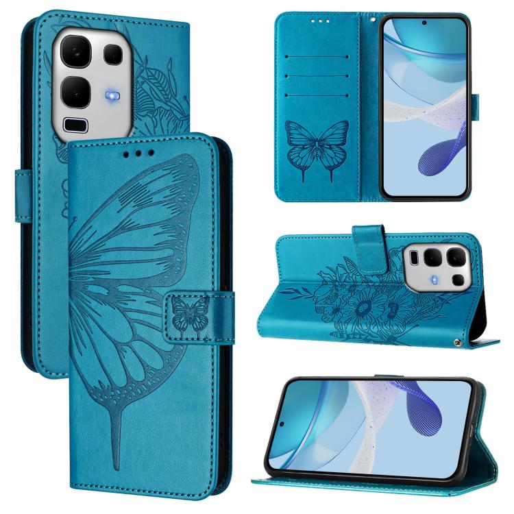 Embossed Butterfly Leather Phone Case, For Infinix GT 30 Pro, For Infinix Note 50s, For Infinix Hot 50 Pro+ 4G, For Infinix Smart 8 Plus / Smart 8 Pro, For Infinix GT 20 Pro, For Infinix Note 40 Pro 4G