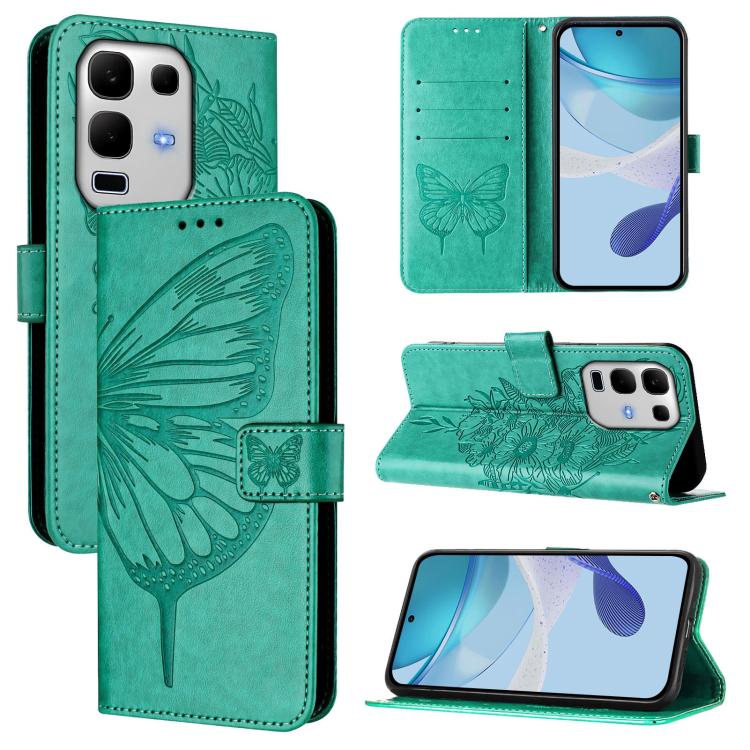 Embossed Butterfly Leather Phone Case, For Infinix GT 30 Pro, For Infinix Note 50s, For Infinix Hot 50 Pro+ 4G, For Infinix Smart 8 Plus / Smart 8 Pro, For Infinix GT 20 Pro, For Infinix Note 40 Pro 4G