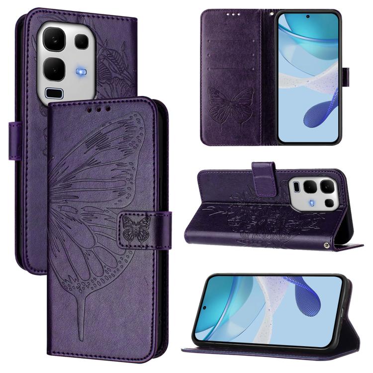 Embossed Butterfly Leather Phone Case, For Infinix GT 30 Pro, For Infinix Note 50s, For Infinix Hot 50 Pro+ 4G, For Infinix Smart 8 Plus / Smart 8 Pro, For Infinix GT 20 Pro, For Infinix Note 40 Pro 4G