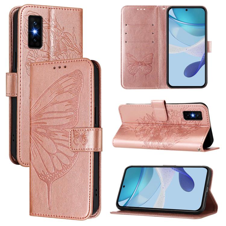 Embossed Butterfly Leather Phone Case, For Infinix GT 30 Pro, For Infinix Note 50s, For Infinix Hot 50 Pro+ 4G, For Infinix Smart 8 Plus / Smart 8 Pro, For Infinix GT 20 Pro, For Infinix Note 40 Pro 4G
