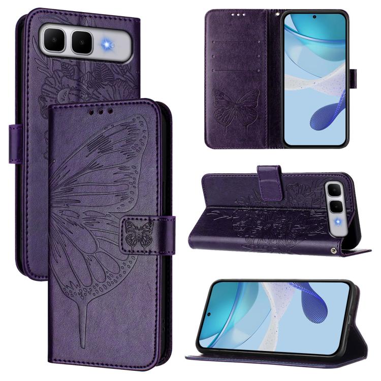 Embossed Butterfly Leather Phone Case, For Infinix GT 50 Pro 5G, For Infinix Note Edge 5G Global, For Infinix Smart 20 4G X6840, For Infinix Note 60 5G / 60 Pro, For Infinix Smart 10 Plus 4G, For Infinix Smart 10 4G / Tecno Pop 10