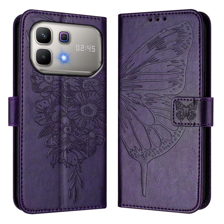 Embossed Butterfly Leather Phone Case, For Infinix GT 50 Pro 5G, For Infinix Note Edge 5G Global, For Infinix Smart 20 4G X6840, For Infinix Note 60 5G / 60 Pro, For Infinix Smart 10 Plus 4G, For Infinix Smart 10 4G / Tecno Pop 10