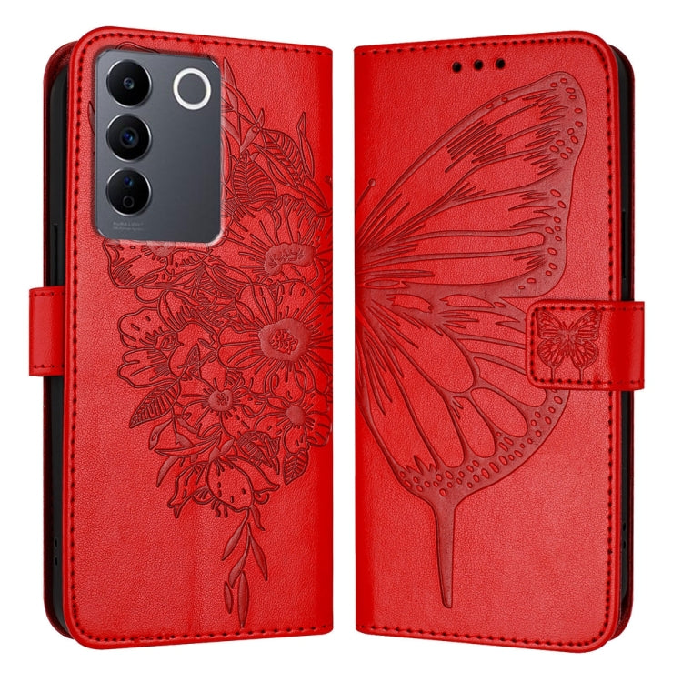 Embossed Butterfly Leather Phone Case, For vivo V29 5G Global / V29 Pro, For vivo Y02 / Y02A / Y02t / Y11 2023, For vivo Y78 5G/Y78+ 5G Global/V29 Lite, For vivo Y56 5G/Y16 4G/Y02s 4G Global, For vivo Y100 5G Global, For vivo V27 5G/V27 Pro 5G Global