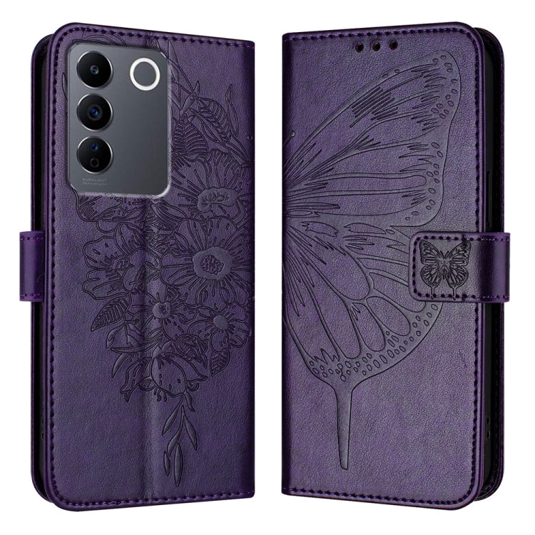 Embossed Butterfly Leather Phone Case, For vivo V29 5G Global / V29 Pro, For vivo Y02 / Y02A / Y02t / Y11 2023, For vivo Y78 5G/Y78+ 5G Global/V29 Lite, For vivo Y56 5G/Y16 4G/Y02s 4G Global, For vivo Y100 5G Global, For vivo V27 5G/V27 Pro 5G Global
