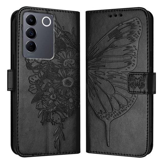 Embossed Butterfly Leather Phone Case, For vivo V27e 4G Global / T2 4G Global, For vivo Y35 4G/Y22 4G/Y22s 4G Global, For vivo Y55 5G Global / Y55s 2023 5G, For vivo Y33s 4G Global/Y21 2021/Y21s, For vivo Y76 5G, For vivo Y52s 5G / iQOO U3 / Y31s 5G