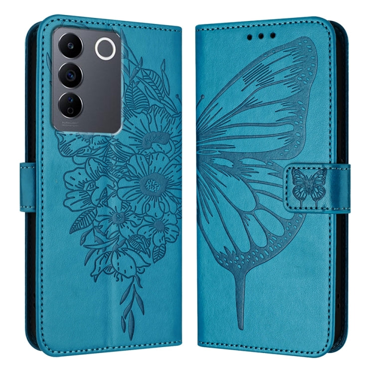 Embossed Butterfly Leather Phone Case, For vivo V27e 4G Global / T2 4G Global, For vivo Y35 4G/Y22 4G/Y22s 4G Global, For vivo Y55 5G Global / Y55s 2023 5G, For vivo Y33s 4G Global/Y21 2021/Y21s, For vivo Y76 5G, For vivo Y52s 5G / iQOO U3 / Y31s 5G