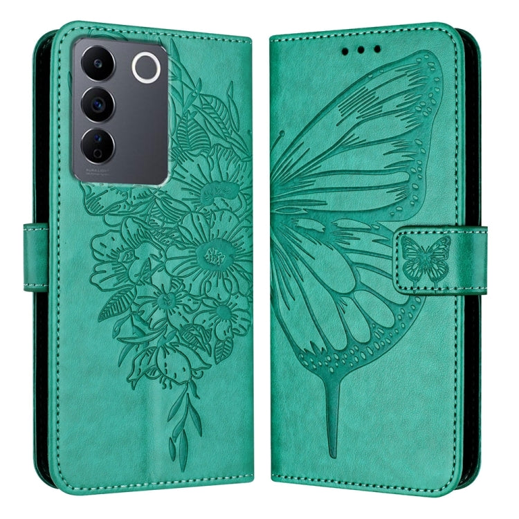 Embossed Butterfly Leather Phone Case, For vivo V27e 4G Global / T2 4G Global, For vivo Y35 4G/Y22 4G/Y22s 4G Global, For vivo Y55 5G Global / Y55s 2023 5G, For vivo Y33s 4G Global/Y21 2021/Y21s, For vivo Y76 5G, For vivo Y52s 5G / iQOO U3 / Y31s 5G