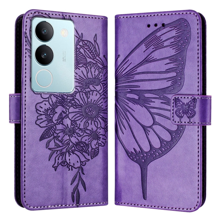 Embossed Butterfly Leather Phone Case, For vivo V29 5G Global / V29 Pro, For vivo Y02 / Y02A / Y02t / Y11 2023, For vivo Y78 5G/Y78+ 5G Global/V29 Lite, For vivo Y56 5G/Y16 4G/Y02s 4G Global, For vivo Y100 5G Global, For vivo V27 5G/V27 Pro 5G Global