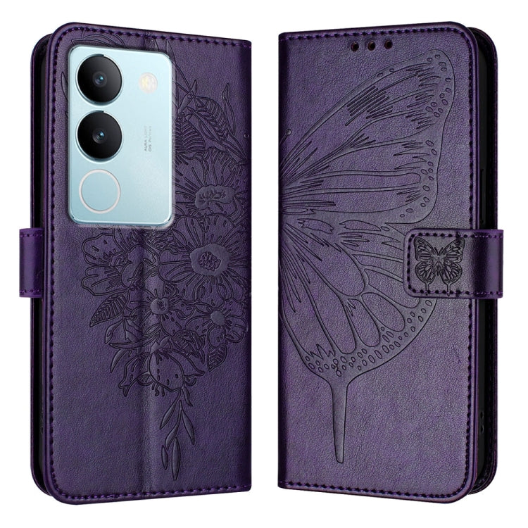 Embossed Butterfly Leather Phone Case, For vivo V29 5G Global / V29 Pro, For vivo Y02 / Y02A / Y02t / Y11 2023, For vivo Y78 5G/Y78+ 5G Global/V29 Lite, For vivo Y56 5G/Y16 4G/Y02s 4G Global, For vivo Y100 5G Global, For vivo V27 5G/V27 Pro 5G Global