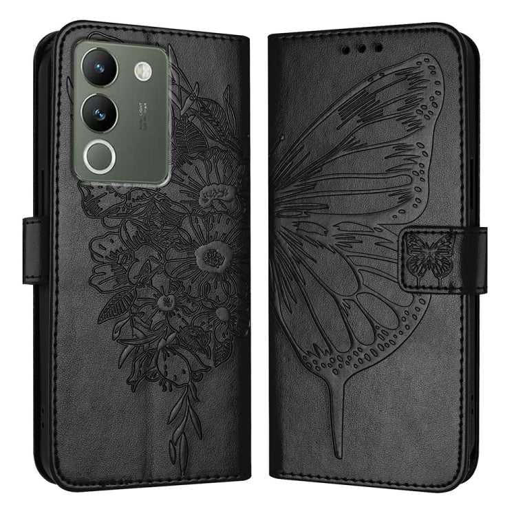 Embossed Butterfly Leather Phone Case, For vivo Y100 5G IDN / Y200e 5G Global, For vivo V30 5G/V30 Pro 5G Global, For vivo V29e 5G Global / Y200 5G Global, For vivo X100 Pro, For vivo X100, For vivo Y36 4G/Y36 5G Global/Y36 4G India