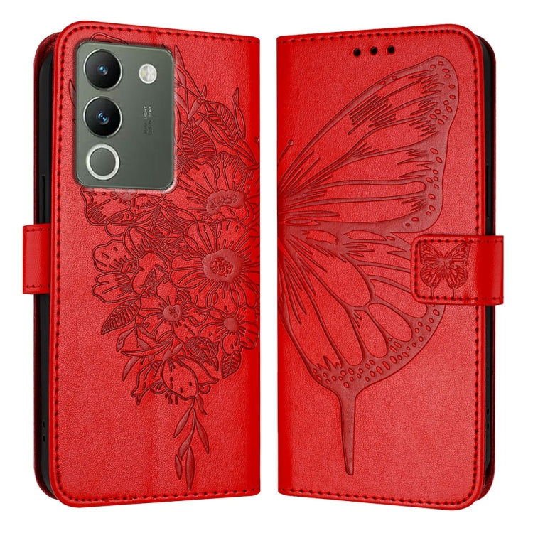 Embossed Butterfly Leather Phone Case, For vivo Y100 5G IDN / Y200e 5G Global, For vivo V30 5G/V30 Pro 5G Global, For vivo V29e 5G Global / Y200 5G Global, For vivo X100 Pro, For vivo X100, For vivo Y36 4G/Y36 5G Global/Y36 4G India