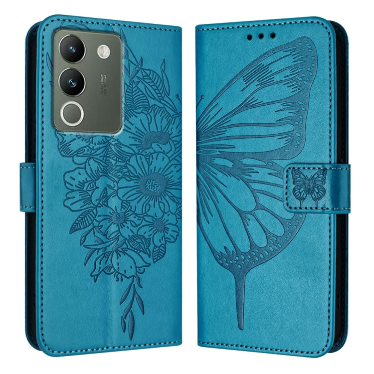 Embossed Butterfly Leather Phone Case, For vivo Y100 5G IDN / Y200e 5G Global, For vivo V30 5G/V30 Pro 5G Global, For vivo V29e 5G Global / Y200 5G Global, For vivo X100 Pro, For vivo X100, For vivo Y36 4G/Y36 5G Global/Y36 4G India
