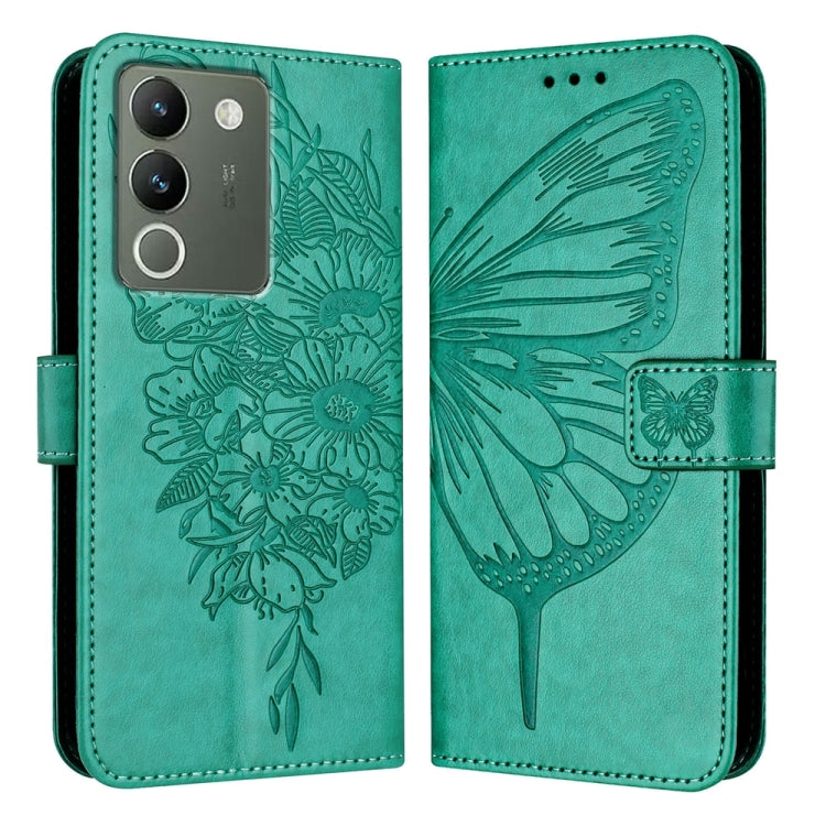 Embossed Butterfly Leather Phone Case, For vivo Y100 5G IDN / Y200e 5G Global, For vivo V30 5G/V30 Pro 5G Global, For vivo V29e 5G Global / Y200 5G Global, For vivo X100 Pro, For vivo X100, For vivo Y36 4G/Y36 5G Global/Y36 4G India