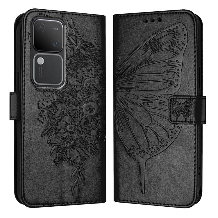 Embossed Butterfly Leather Phone Case, For vivo Y100 5G IDN / Y200e 5G Global, For vivo V30 5G/V30 Pro 5G Global, For vivo V29e 5G Global / Y200 5G Global, For vivo X100 Pro, For vivo X100, For vivo Y36 4G/Y36 5G Global/Y36 4G India