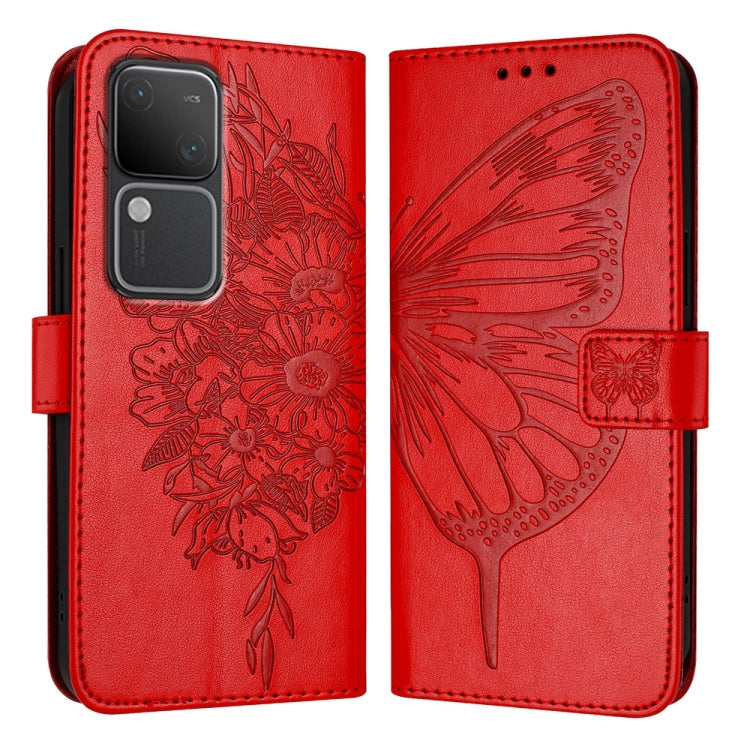 Embossed Butterfly Leather Phone Case, For vivo Y100 5G IDN / Y200e 5G Global, For vivo V30 5G/V30 Pro 5G Global, For vivo V29e 5G Global / Y200 5G Global, For vivo X100 Pro, For vivo X100, For vivo Y36 4G/Y36 5G Global/Y36 4G India