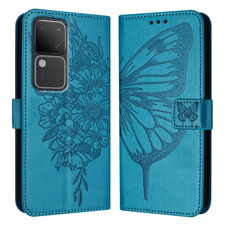 Embossed Butterfly Leather Phone Case, For vivo Y100 5G IDN / Y200e 5G Global, For vivo V30 5G/V30 Pro 5G Global, For vivo V29e 5G Global / Y200 5G Global, For vivo X100 Pro, For vivo X100, For vivo Y36 4G/Y36 5G Global/Y36 4G India
