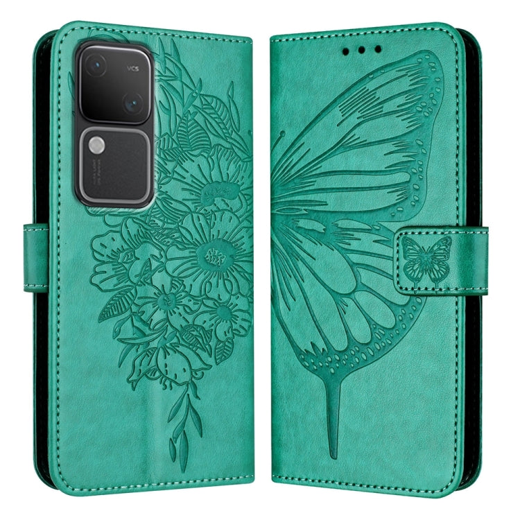 Embossed Butterfly Leather Phone Case, For vivo Y100 5G IDN / Y200e 5G Global, For vivo V30 5G/V30 Pro 5G Global, For vivo V29e 5G Global / Y200 5G Global, For vivo X100 Pro, For vivo X100, For vivo Y36 4G/Y36 5G Global/Y36 4G India