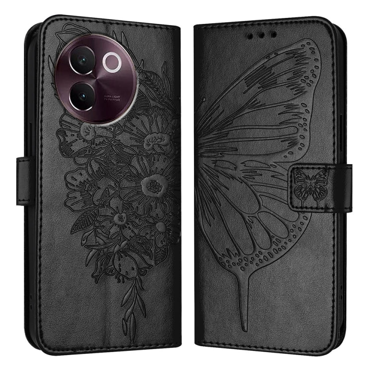 Embossed Butterfly Leather Phone Case, For vivo V30e 5G Global, For vivo iQOO Z9x, For vivo Y20/Y20a/Y20i/Y20s/Y20g/Y11s, For vivo iQOO Z9 / iQOO Z9 Turbo 5G, For vivo Y17s 4G Global / Y28 5G India, For vivo Y03 4G Global