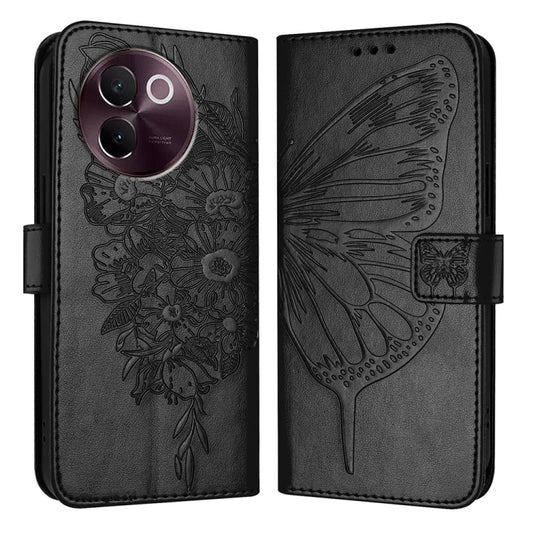 Embossed Butterfly Leather Phone Case, For vivo V30e 5G Global, For vivo iQOO Z9x, For vivo Y20/Y20a/Y20i/Y20s/Y20g/Y11s, For vivo iQOO Z9 / iQOO Z9 Turbo 5G, For vivo Y17s 4G Global / Y28 5G India, For vivo Y03 4G Global