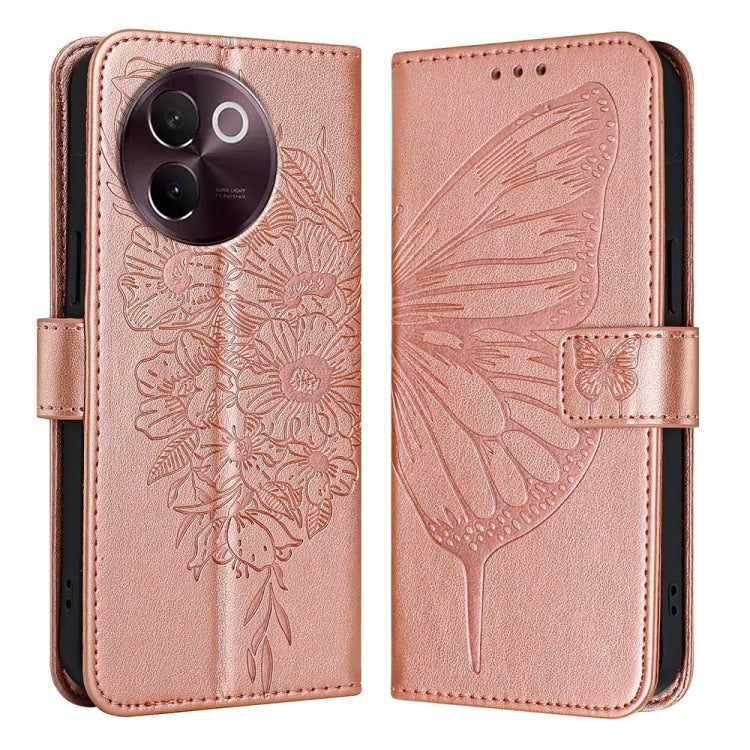 Embossed Butterfly Leather Phone Case, For vivo V30e 5G Global, For vivo iQOO Z9x, For vivo Y20/Y20a/Y20i/Y20s/Y20g/Y11s, For vivo iQOO Z9 / iQOO Z9 Turbo 5G, For vivo Y17s 4G Global / Y28 5G India, For vivo Y03 4G Global