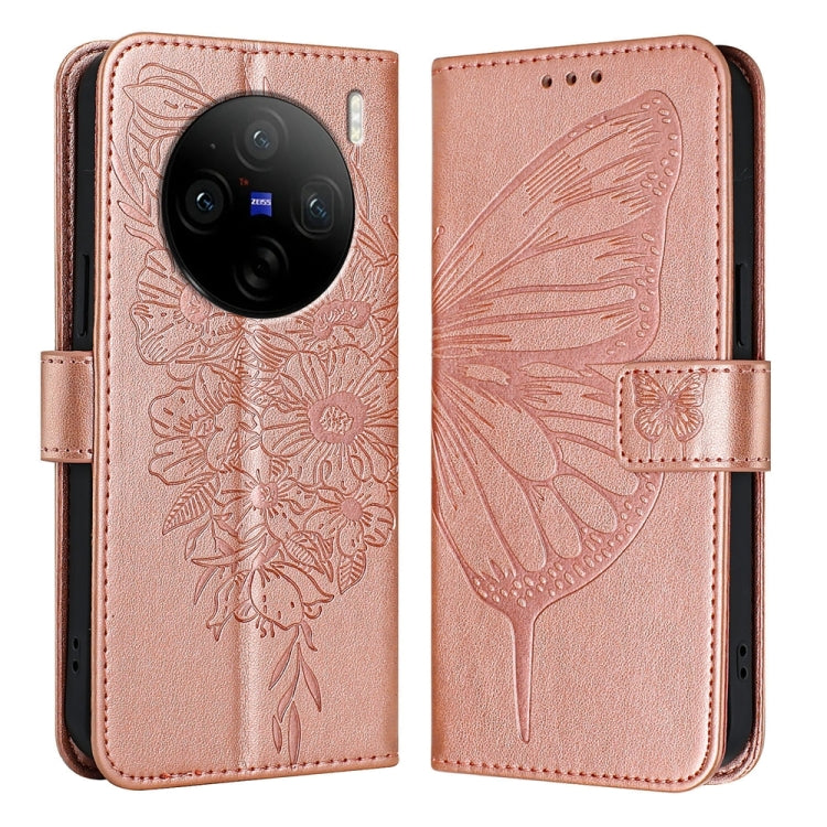 Embossed Butterfly Leather Phone Case, For vivo Y300, For vivo S19 Pro, For vivo S19, For vivo Y28 4G, For vivo X100s 5G, For vivo Y38 5G