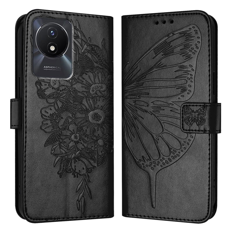 Embossed Butterfly Leather Phone Case, For vivo V29 5G Global / V29 Pro, For vivo Y02 / Y02A / Y02t / Y11 2023, For vivo Y78 5G/Y78+ 5G Global/V29 Lite, For vivo Y56 5G/Y16 4G/Y02s 4G Global, For vivo Y100 5G Global, For vivo V27 5G/V27 Pro 5G Global