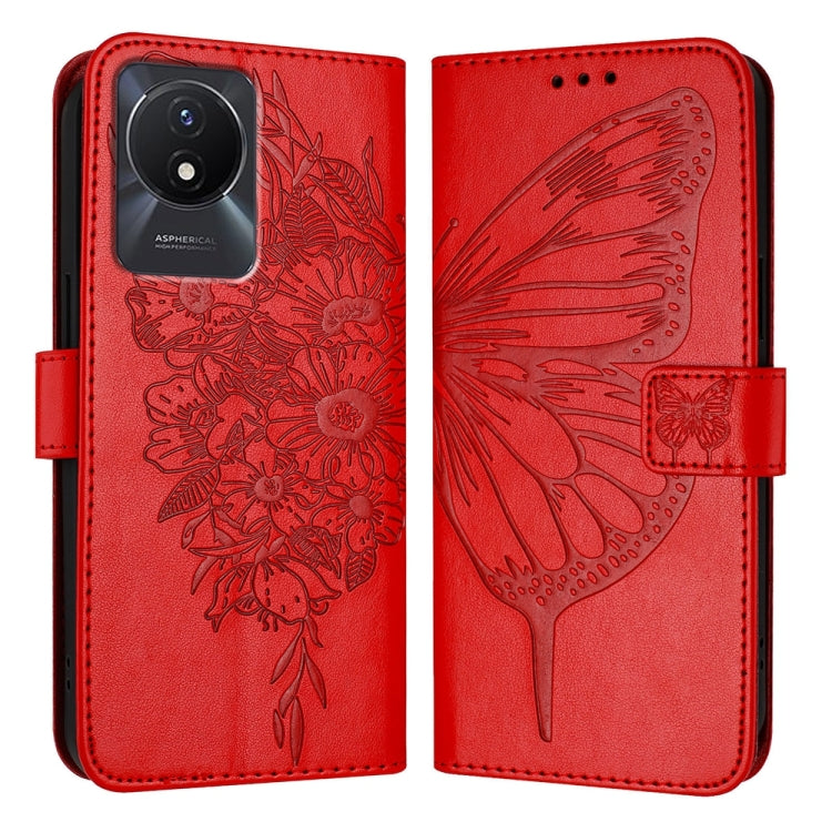Embossed Butterfly Leather Phone Case, For vivo V29 5G Global / V29 Pro, For vivo Y02 / Y02A / Y02t / Y11 2023, For vivo Y78 5G/Y78+ 5G Global/V29 Lite, For vivo Y56 5G/Y16 4G/Y02s 4G Global, For vivo Y100 5G Global, For vivo V27 5G/V27 Pro 5G Global