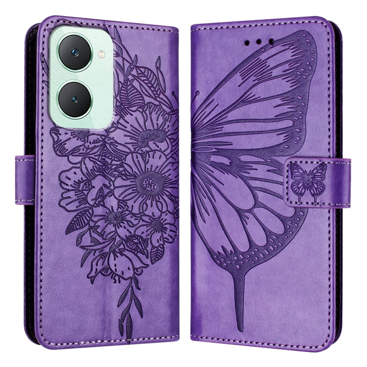 Embossed Butterfly Leather Phone Case, For vivo V30e 5G Global, For vivo iQOO Z9x, For vivo Y20/Y20a/Y20i/Y20s/Y20g/Y11s, For vivo iQOO Z9 / iQOO Z9 Turbo 5G, For vivo Y17s 4G Global / Y28 5G India, For vivo Y03 4G Global