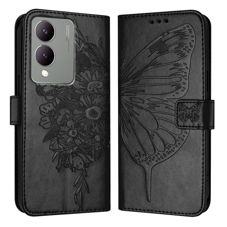 Embossed Butterfly Leather Phone Case, For vivo V30e 5G Global, For vivo iQOO Z9x, For vivo Y20/Y20a/Y20i/Y20s/Y20g/Y11s, For vivo iQOO Z9 / iQOO Z9 Turbo 5G, For vivo Y17s 4G Global / Y28 5G India, For vivo Y03 4G Global