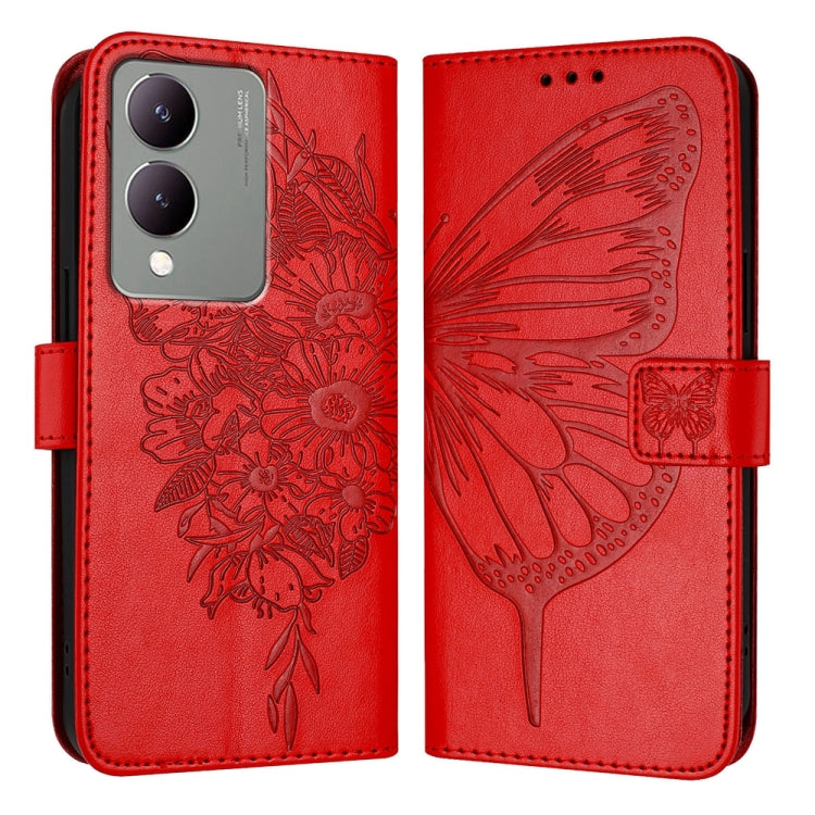 Embossed Butterfly Leather Phone Case, For vivo V30e 5G Global, For vivo iQOO Z9x, For vivo Y20/Y20a/Y20i/Y20s/Y20g/Y11s, For vivo iQOO Z9 / iQOO Z9 Turbo 5G, For vivo Y17s 4G Global / Y28 5G India, For vivo Y03 4G Global
