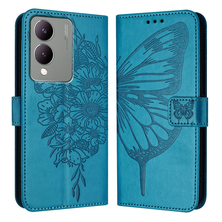 Embossed Butterfly Leather Phone Case, For vivo V30e 5G Global, For vivo iQOO Z9x, For vivo Y20/Y20a/Y20i/Y20s/Y20g/Y11s, For vivo iQOO Z9 / iQOO Z9 Turbo 5G, For vivo Y17s 4G Global / Y28 5G India, For vivo Y03 4G Global
