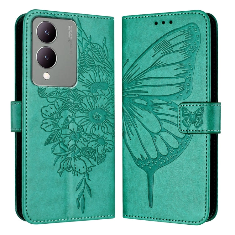 Embossed Butterfly Leather Phone Case, For vivo V30e 5G Global, For vivo iQOO Z9x, For vivo Y20/Y20a/Y20i/Y20s/Y20g/Y11s, For vivo iQOO Z9 / iQOO Z9 Turbo 5G, For vivo Y17s 4G Global / Y28 5G India, For vivo Y03 4G Global