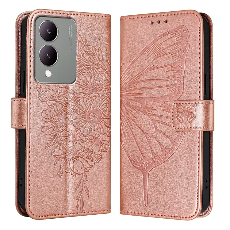 Embossed Butterfly Leather Phone Case, For vivo V30e 5G Global, For vivo iQOO Z9x, For vivo Y20/Y20a/Y20i/Y20s/Y20g/Y11s, For vivo iQOO Z9 / iQOO Z9 Turbo 5G, For vivo Y17s 4G Global / Y28 5G India, For vivo Y03 4G Global
