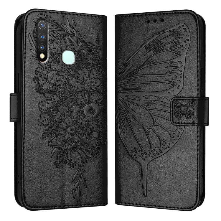 Embossed Butterfly Leather Phone Case, For vivo Y70s, For vivo Y30 4G Global, For vivo Y19/Y5s/U3/U20/Z5i, For vivo Y27 4G Global