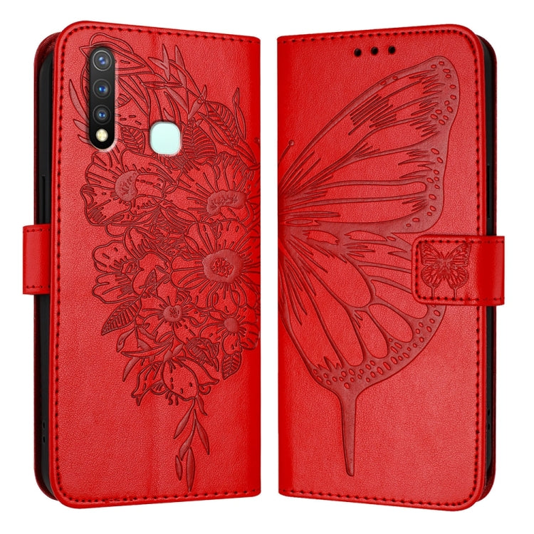 Embossed Butterfly Leather Phone Case, For vivo Y70s, For vivo Y30 4G Global, For vivo Y19/Y5s/U3/U20/Z5i, For vivo Y27 4G Global