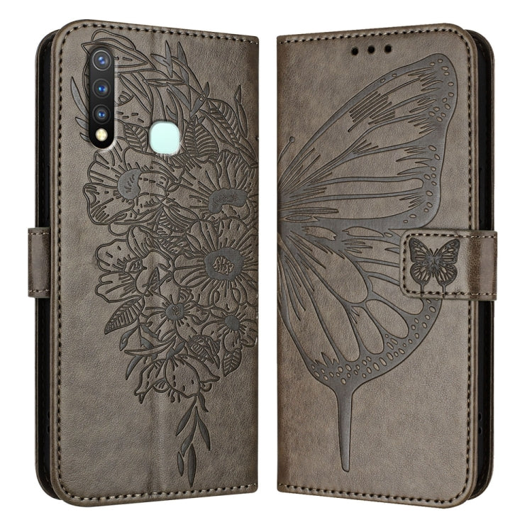 Embossed Butterfly Leather Phone Case, For vivo Y70s, For vivo Y30 4G Global, For vivo Y19/Y5s/U3/U20/Z5i, For vivo Y27 4G Global