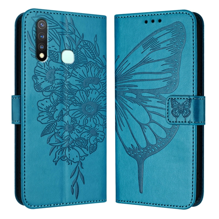 Embossed Butterfly Leather Phone Case, For vivo Y70s, For vivo Y30 4G Global, For vivo Y19/Y5s/U3/U20/Z5i, For vivo Y27 4G Global