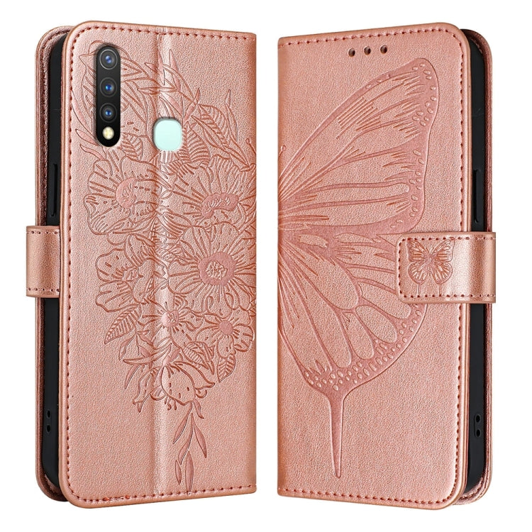 Embossed Butterfly Leather Phone Case, For vivo Y70s, For vivo Y30 4G Global, For vivo Y19/Y5s/U3/U20/Z5i, For vivo Y27 4G Global