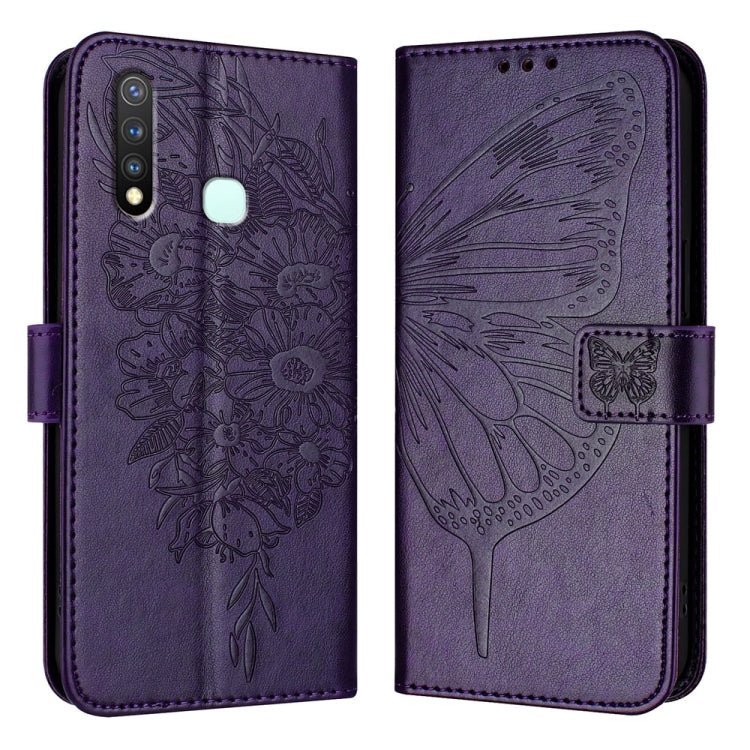 Embossed Butterfly Leather Phone Case, For vivo Y70s, For vivo Y30 4G Global, For vivo Y19/Y5s/U3/U20/Z5i, For vivo Y27 4G Global