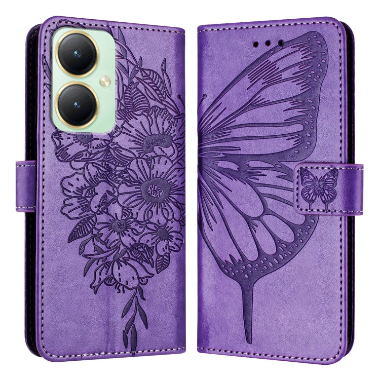 Embossed Butterfly Leather Phone Case, For vivo Y70s, For vivo Y30 4G Global, For vivo Y19/Y5s/U3/U20/Z5i, For vivo Y27 4G Global