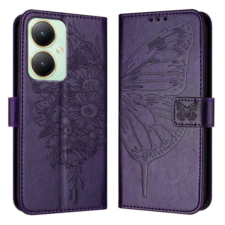 Embossed Butterfly Leather Phone Case, For vivo Y70s, For vivo Y30 4G Global, For vivo Y19/Y5s/U3/U20/Z5i, For vivo Y27 4G Global