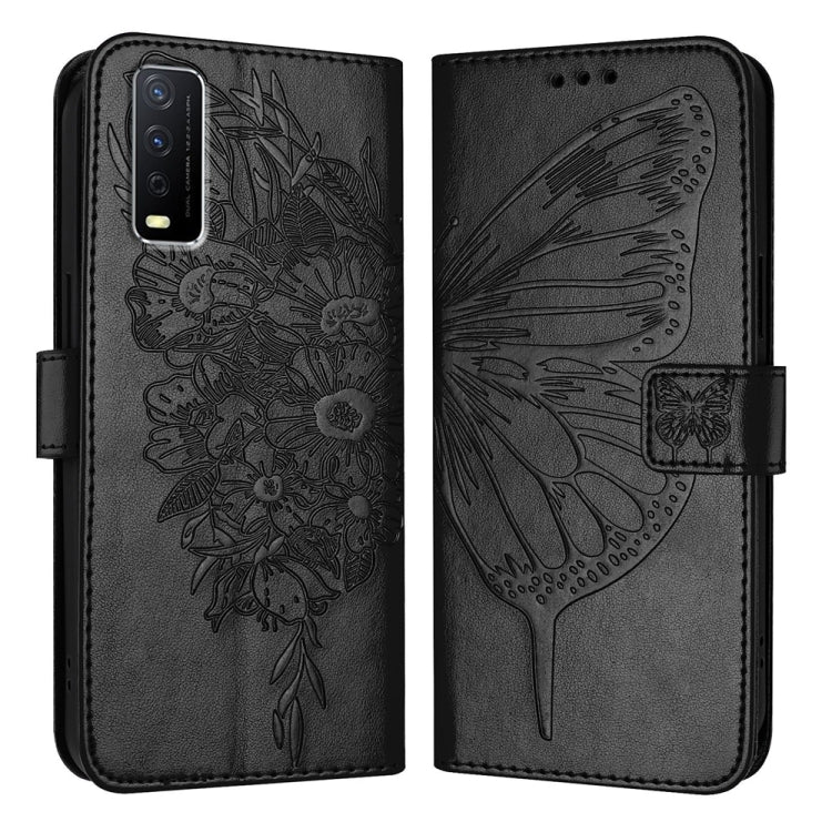 Embossed Butterfly Leather Phone Case, For vivo Y70s, For vivo Y30 4G Global, For vivo Y19/Y5s/U3/U20/Z5i, For vivo Y27 4G Global