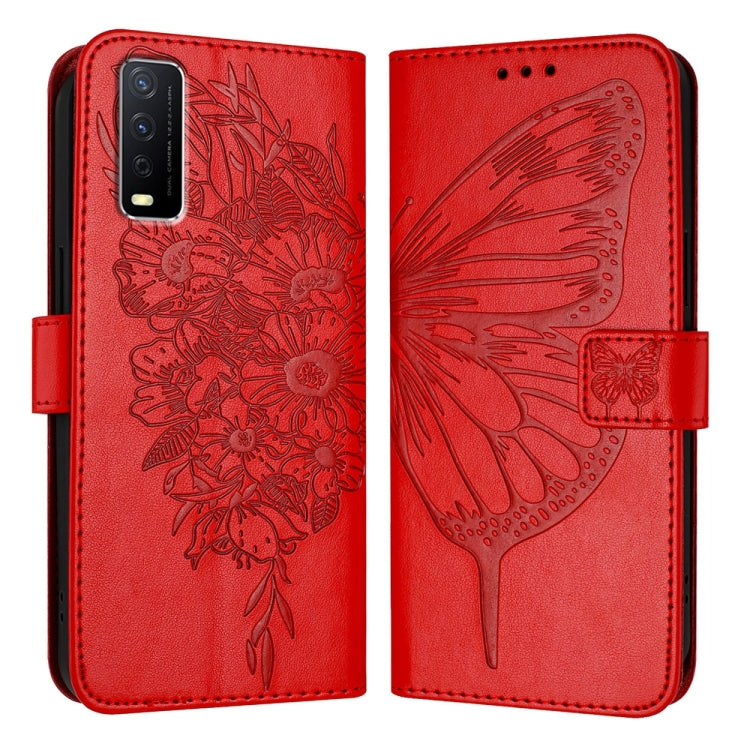 Embossed Butterfly Leather Phone Case, For vivo Y70s, For vivo Y30 4G Global, For vivo Y19/Y5s/U3/U20/Z5i, For vivo Y27 4G Global