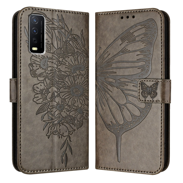 Embossed Butterfly Leather Phone Case, For vivo Y70s, For vivo Y30 4G Global, For vivo Y19/Y5s/U3/U20/Z5i, For vivo Y27 4G Global