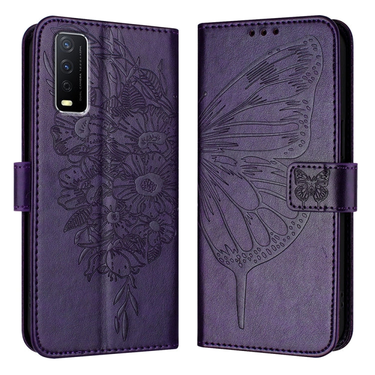 Embossed Butterfly Leather Phone Case, For vivo Y70s, For vivo Y30 4G Global, For vivo Y19/Y5s/U3/U20/Z5i, For vivo Y27 4G Global