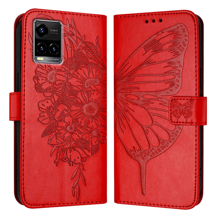 Embossed Butterfly Leather Phone Case, For vivo V27e 4G Global / T2 4G Global, For vivo Y35 4G/Y22 4G/Y22s 4G Global, For vivo Y55 5G Global / Y55s 2023 5G, For vivo Y33s 4G Global/Y21 2021/Y21s, For vivo Y76 5G, For vivo Y52s 5G / iQOO U3 / Y31s 5G