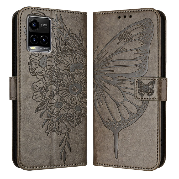 Embossed Butterfly Leather Phone Case, For vivo V27e 4G Global / T2 4G Global, For vivo Y35 4G/Y22 4G/Y22s 4G Global, For vivo Y55 5G Global / Y55s 2023 5G, For vivo Y33s 4G Global/Y21 2021/Y21s, For vivo Y76 5G, For vivo Y52s 5G / iQOO U3 / Y31s 5G