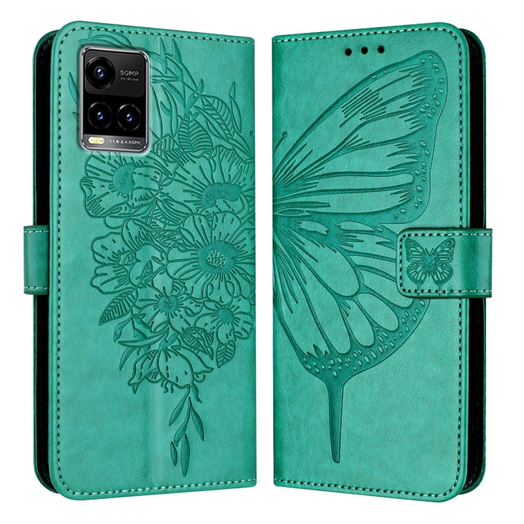Embossed Butterfly Leather Phone Case, For vivo V27e 4G Global / T2 4G Global, For vivo Y35 4G/Y22 4G/Y22s 4G Global, For vivo Y55 5G Global / Y55s 2023 5G, For vivo Y33s 4G Global/Y21 2021/Y21s, For vivo Y76 5G, For vivo Y52s 5G / iQOO U3 / Y31s 5G